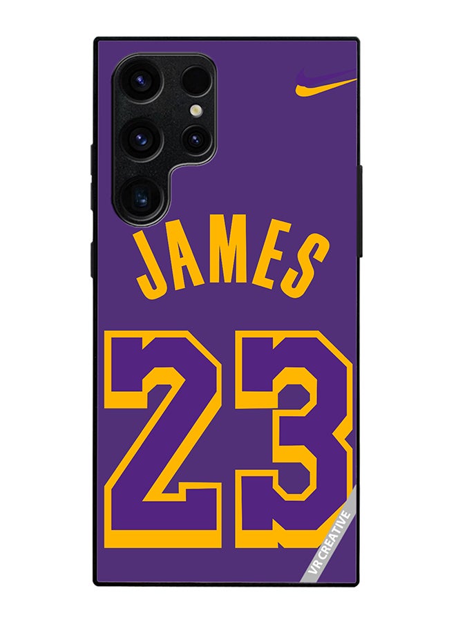 VR CREATIVE Protective Case Cover For Samsung Galaxy S25 Ultra James 23 Purple Design Multicolour
