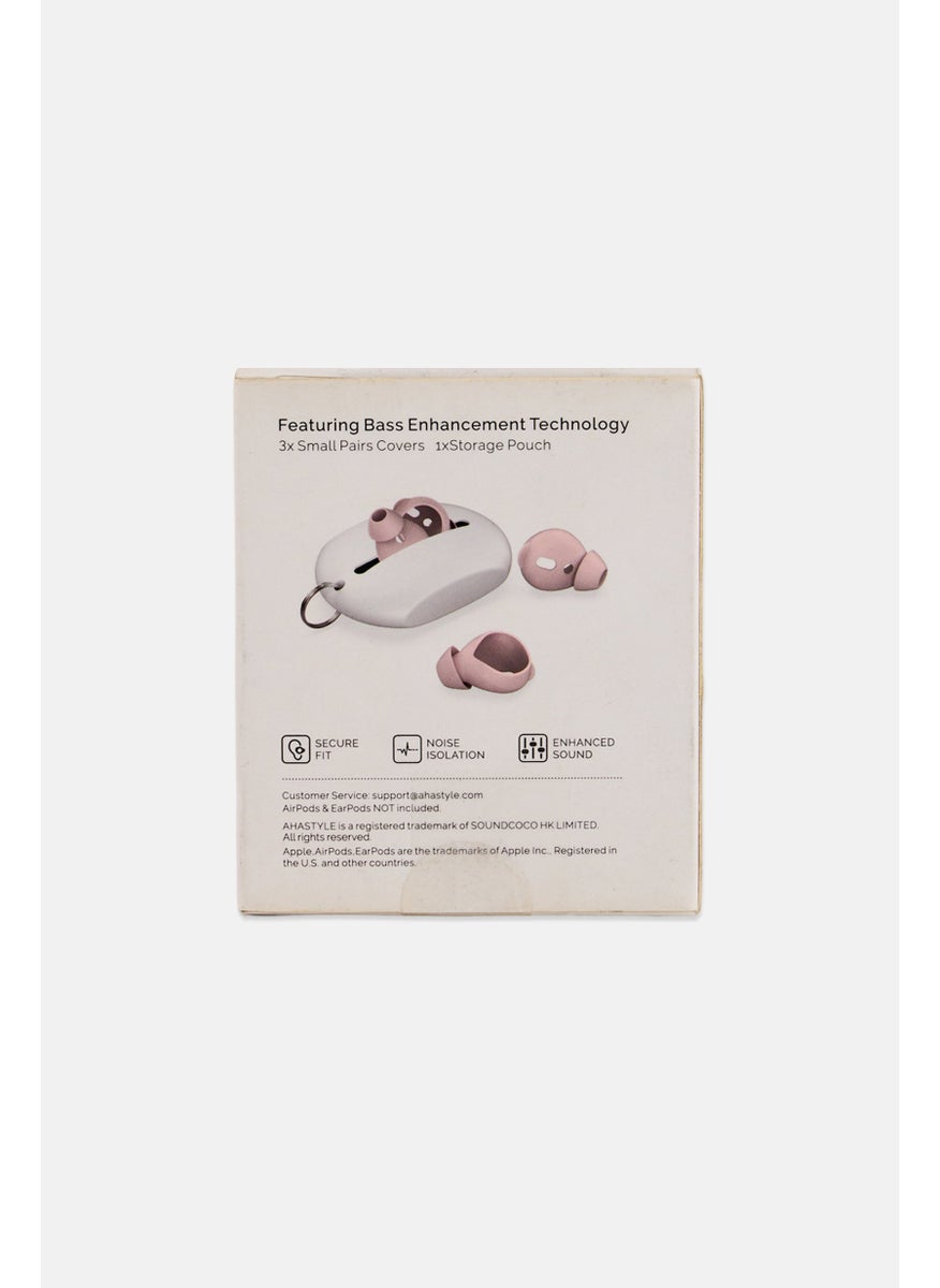 Ahastyle - 3 Pairs Small Airpods And Earpods Soft Silicone Cover, Pink - Image 1