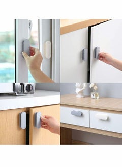 Y&D Self-adhesive Handle Punch-free Drawer Window Wardrobe Sliding Door Push-pull Auxiliary Paste Labor-saving (4 Pieces, Black)  - Image 2