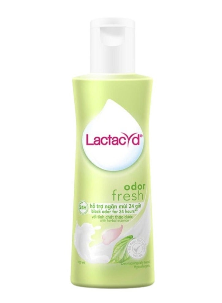 Lactacyd Odor Fresh Feminine Wash with Herbal Essence - 24-Hour Odor Protection (150ml)