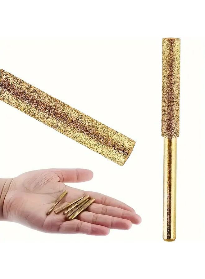 Golden Yellow 10pcs 4 8mm Diamond Coated Grinding Bits For Chainsaws Wood Glass Metal Stone Polishing - Image 4