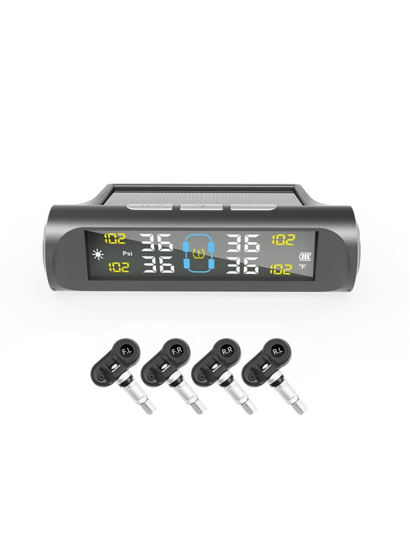 Car Tire Pressure Solar Energy Monitoring System With 4 Internal Sensors - Image 1