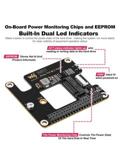 فبفيرا محول PCIe إلى M.2 لجهاز Raspberry Pi 5، يدعم محرك الأقراص ذو الحالة الصلبة M.2 ببروتوكول NVMe، HAT + قياسي، متوافق مع محركات الأقراص M.2 بحجم 2230/2242، وضعي الجيل الثاني والثالث، قراءة/كتابة عالية السرعة  - Image 5