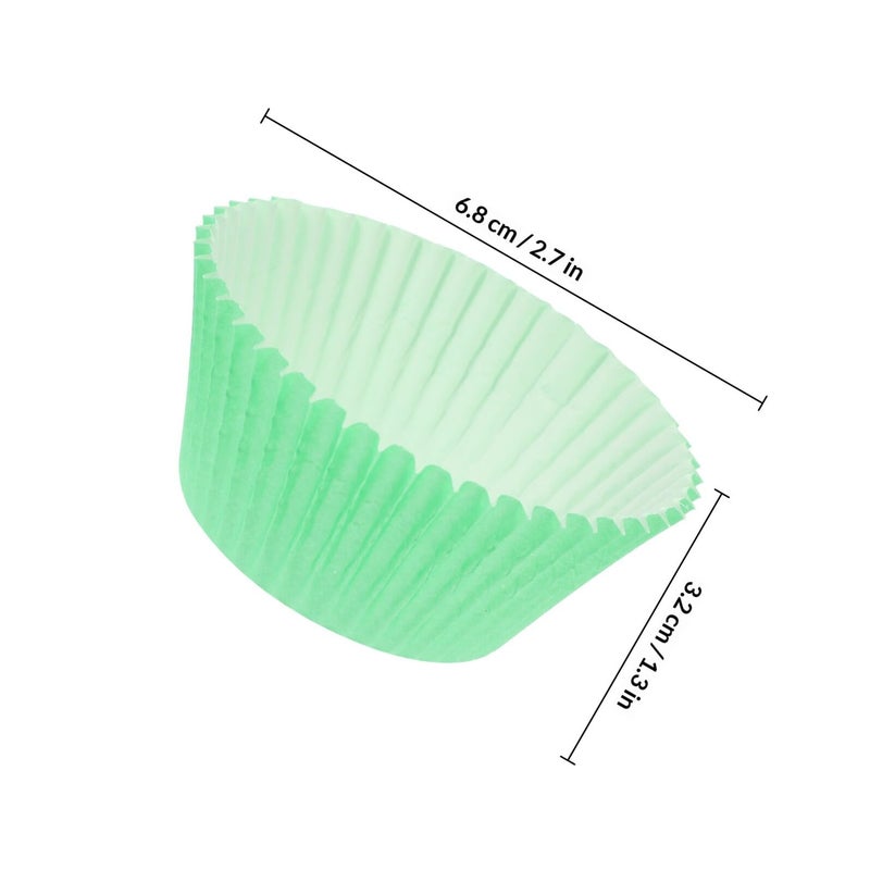 100 Pcs Greaseproof Baking Liners for Cupcakes and Muffins Colored Paper Cups - Image 3