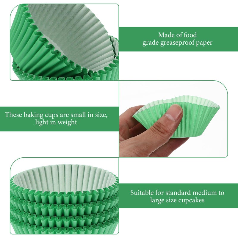 100 Pcs Greaseproof Baking Liners for Cupcakes and Muffins Colored Paper Cups - Image 4