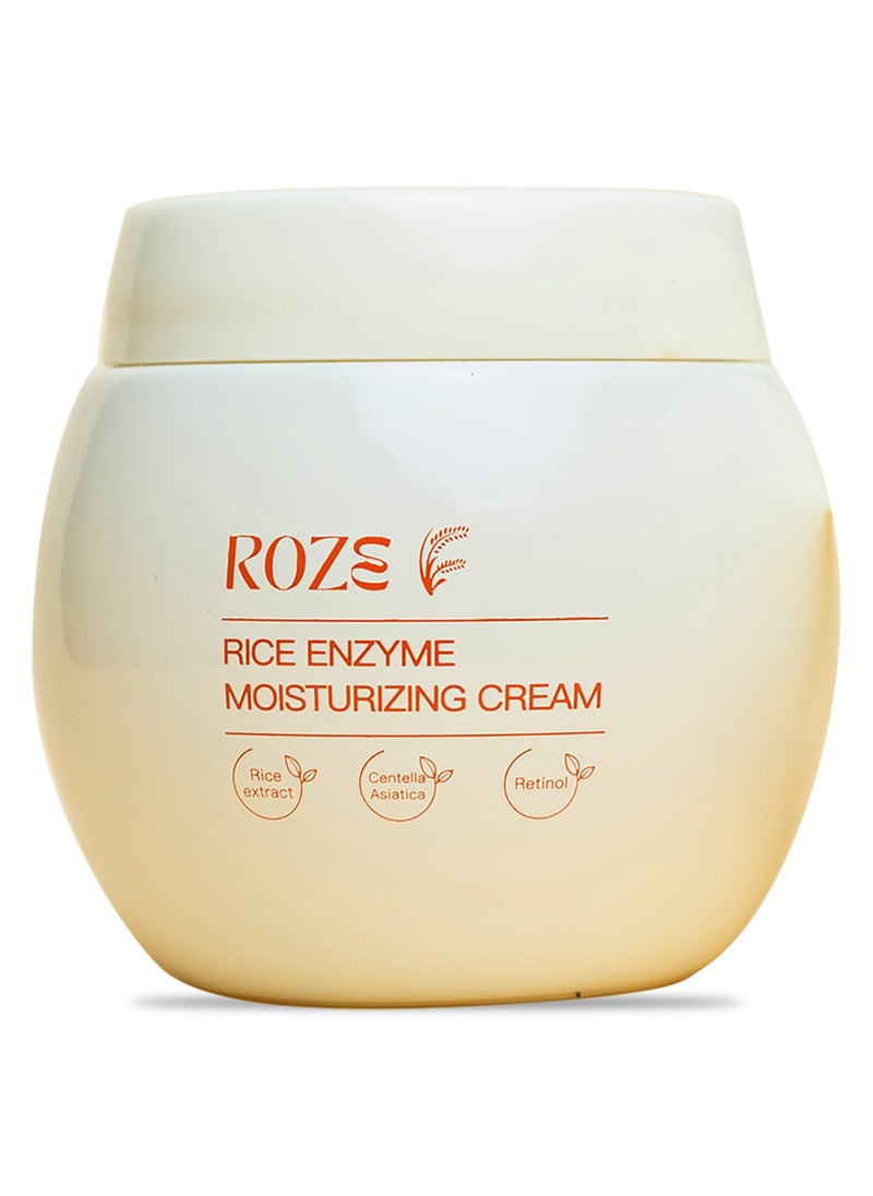 ROZE Roze Rice Enzyme Moisturizing Cream – With Rice, Centella & Retinol | Deep Hydration, Anti-Aging, Brightening & 10X Glow for Youthful, Radiant Skin, 50 ml  - Image 1