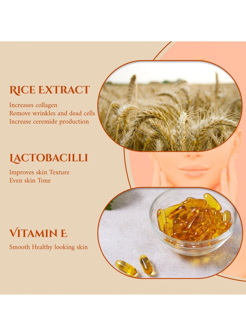 Roze Rice Enzyme Moisturizing Cream – With Rice, Centella & Retinol | Deep Hydration, Anti-Aging, Brightening & 10X Glow for Youthful, Radiant Skin, 50 ml - Image 4