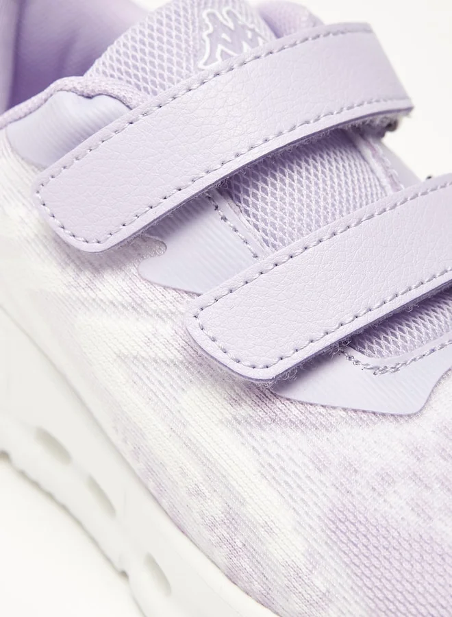 Kappa Girls' Textured Sports Shoes with Hook and Loop Closure