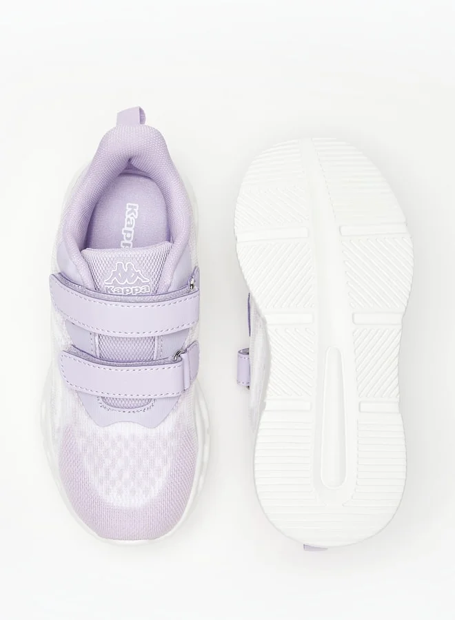 Kappa Girls' Textured Sports Shoes with Hook and Loop Closure