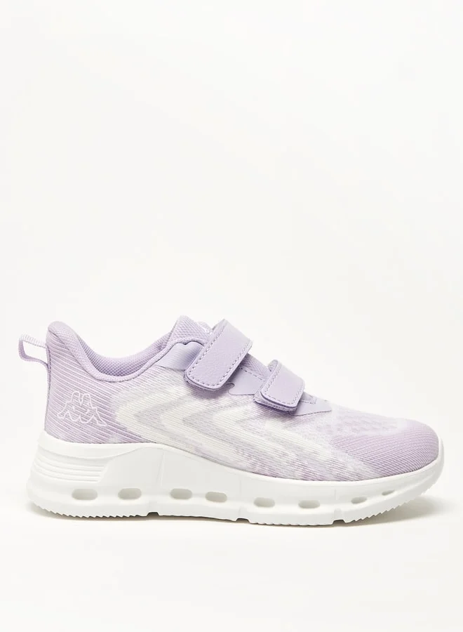 Kappa Girls' Textured Sports Shoes with Hook and Loop Closure