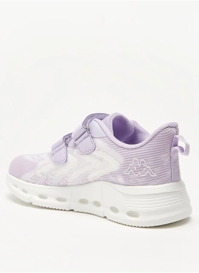 Kappa Girls' Textured Sports Shoes with Hook and Loop Closure