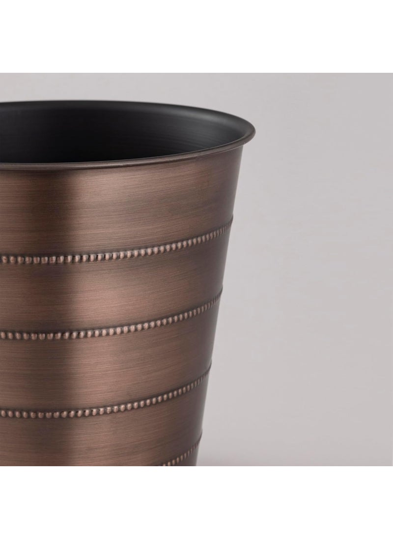 Indecrafts Indecrafts Antique Finish Bronze Trash Can 45 Litre Wastebasket Dustbin Round Open Top Trash Can Bathroom Bedroom Kitchen OfficeDorm Room Disposal Waste BinHotel Style Garbage Basket Bin WB135  - Image 2
