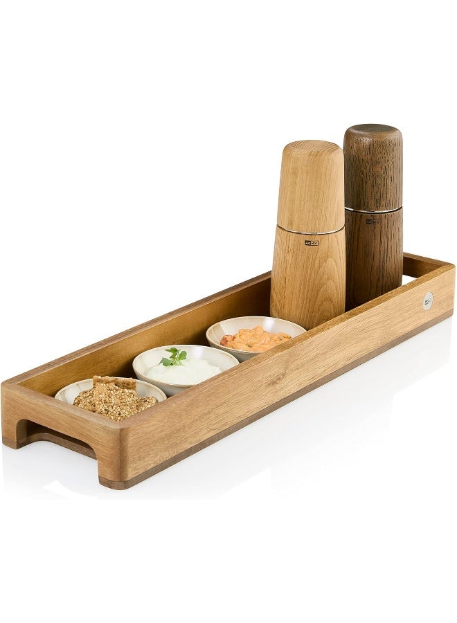Adhoc طبق تقديم AdHoc ST27، توابل، مشروبات وصينية زخرفية، تقديم نحيف، مستطيل، خشب الأكاسيا/الجوز - Image 3