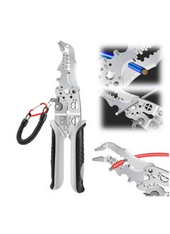 Excefore 2024 New Upgrade CRV Multifunctional Wire Stripper Crimper Cable Cutter Pliers Professional Wire Stripping Tool with Wire Stripper Crimper Side Cutter Insulation Wire Stripping Crimping Pliers Tool  - Image 1