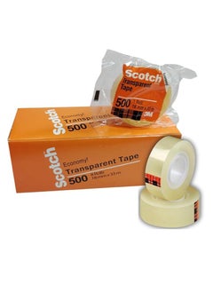 Scotch  3M Scotch Economy Transparent Tape,18mm x 33 metres Clear, (8 Rolls, 3/4 Inch x 33 Metres) Perfect For Daily Office, Home and School Use  - Image 1