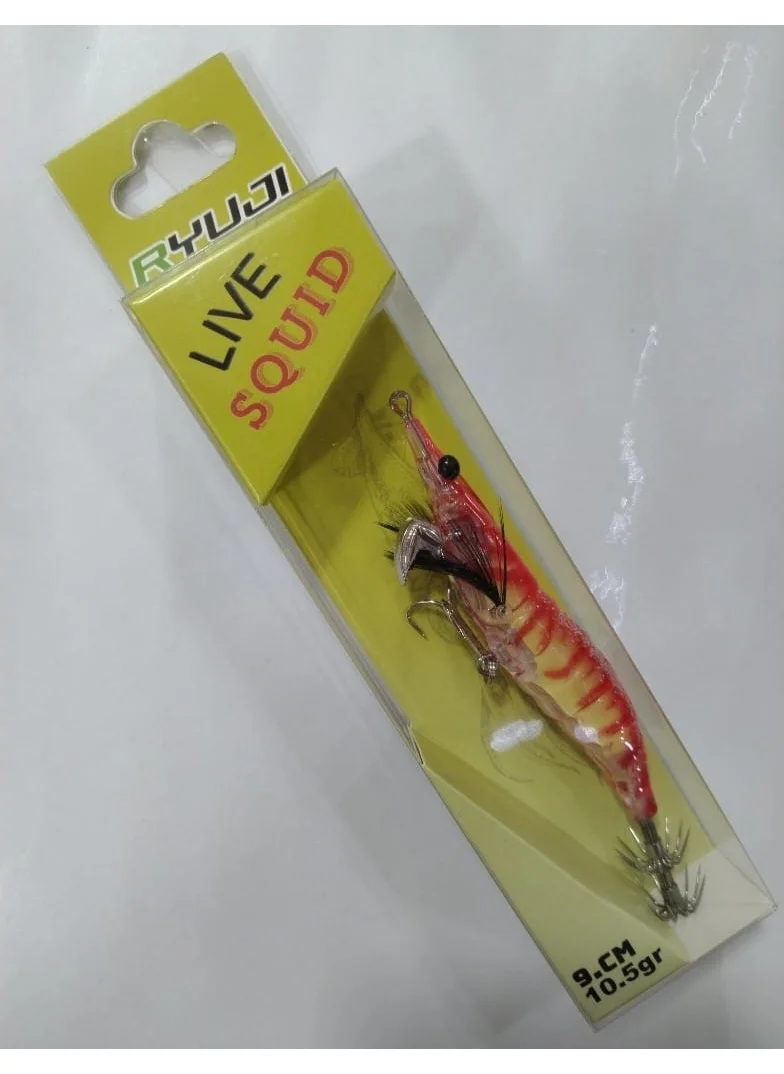 Ryuji Live Squid Squid Hook 9 cm 10,5 gr - Orange UV Glow