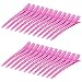 Bantoye 24 Packs Duck Bill Clips Bantoye 335 Inches Rustproof Metal Alligator Curl Clips with Holes for Hair Styling Hair Coloring Rose Red - Image 2