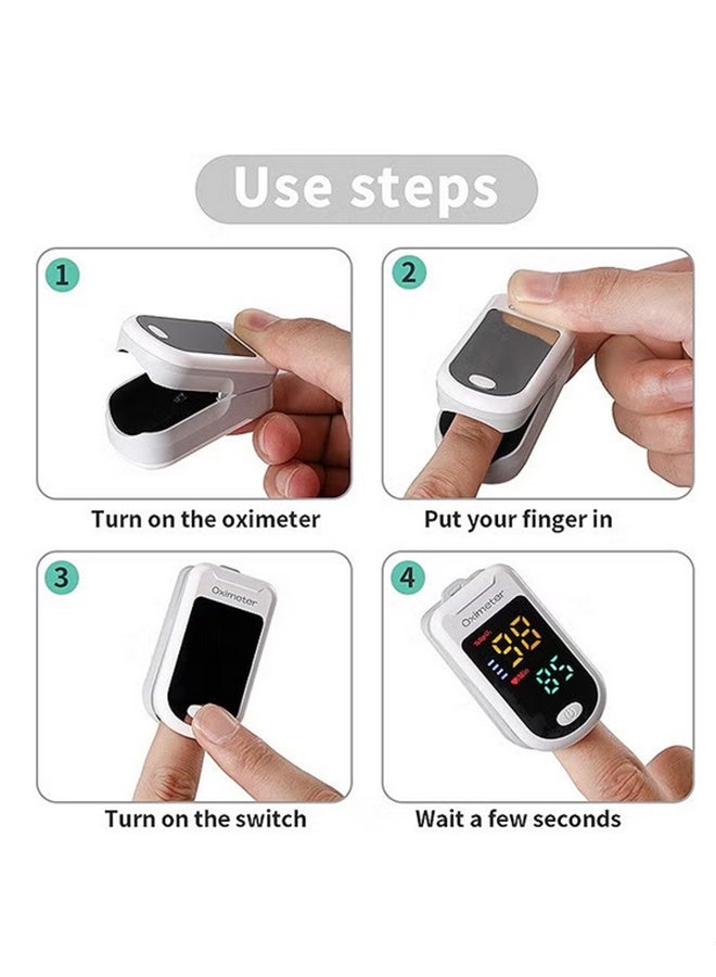 VibeHome Finger Pulse Oximeter, Portable Oxygen Saturation Monitor with LED Screen,Medical Oxygen Saturation Heart Rate Monitor for Sports Enthusiasts & Medical Use at Home - Image 3