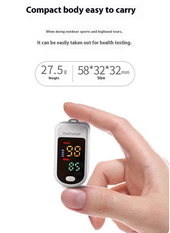 VibeHome Finger Pulse Oximeter, Portable Oxygen Saturation Monitor with LED Screen,Medical Oxygen Saturation Heart Rate Monitor for Sports Enthusiasts & Medical Use at Home - Image 4