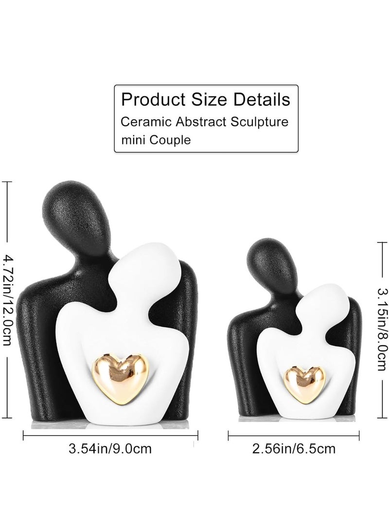 أوشيما المنحوتات السيراميكية الحديثة، تمثال الزوجين الرومانسية، مجرد تمثال الحب زينة التمثال، ديكور المنزل تمثال المنحوتات، مكتب هدية فريدة من نوعها للأزواج عيد ميلاد الذكرى السنوية - Image 2