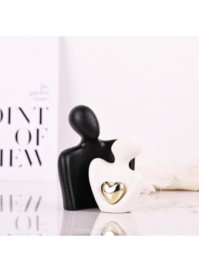 أوشيما المنحوتات السيراميكية الحديثة، تمثال الزوجين الرومانسية، مجرد تمثال الحب زينة التمثال، ديكور المنزل تمثال المنحوتات، مكتب هدية فريدة من نوعها للأزواج عيد ميلاد الذكرى السنوية - Image 4