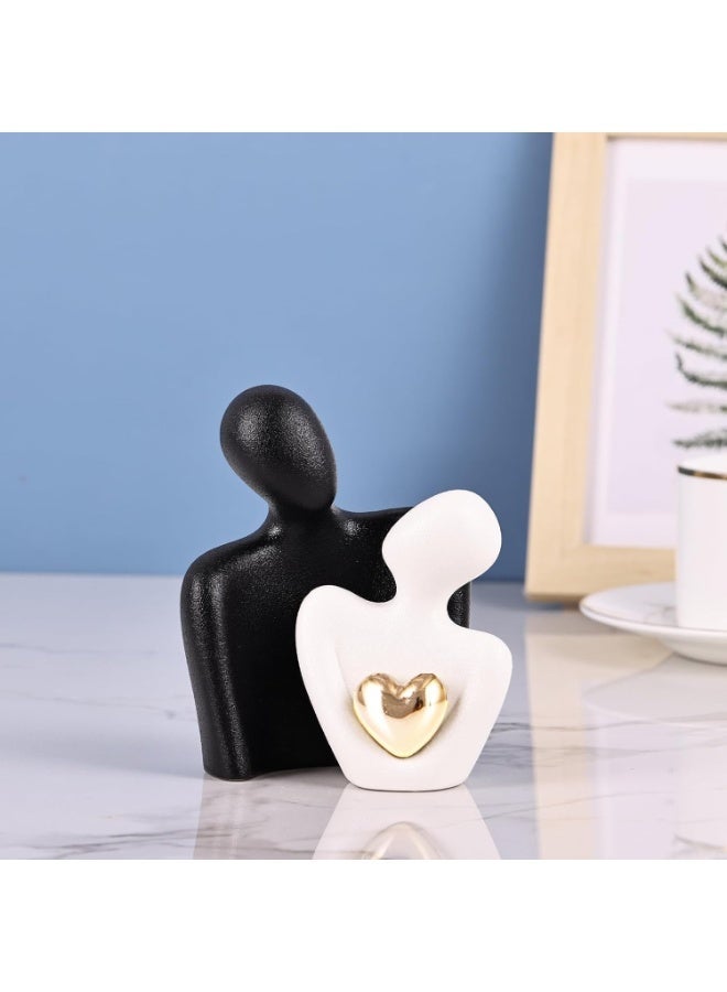 أوشيما المنحوتات السيراميكية الحديثة، تمثال الزوجين الرومانسية، مجرد تمثال الحب زينة التمثال، ديكور المنزل تمثال المنحوتات، مكتب هدية فريدة من نوعها للأزواج عيد ميلاد الذكرى السنوية - Image 3