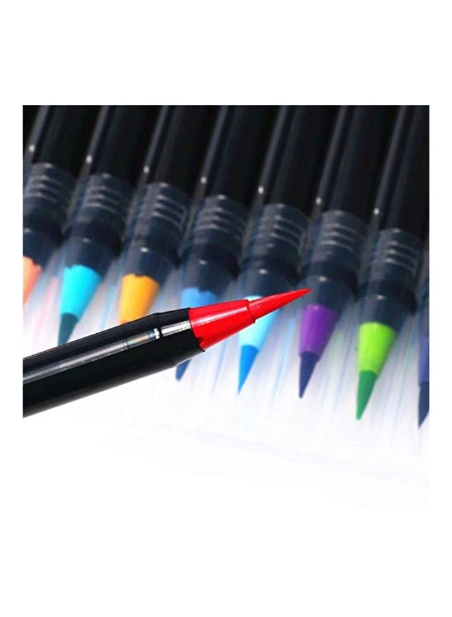 Generic 20-Piece Watercolor Brush Calligraphy Pen Set Multicolour  - Image 3