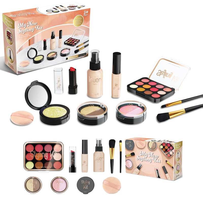 Cosaway Makeup Kits Play Set, Pretend Makeup Toys for Girls Gifts 3+ Years Old (Not Contains Real Cosmetics) (Black) - Image 1