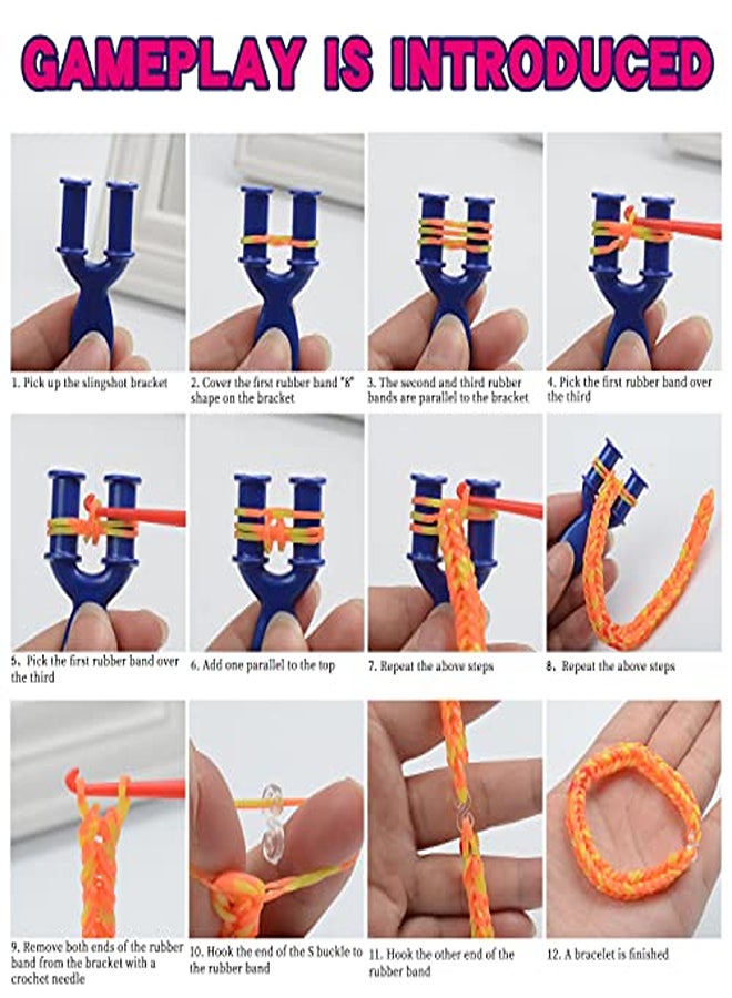 2500+ Loom Bands Set, Loom Bands Accessories Colourful Rubber Bands Loops Rubber Set for Bracelets  - Image 1