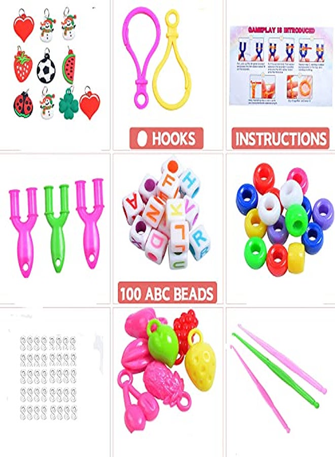 2500+ Loom Bands Set, Loom Bands Accessories Colourful Rubber Bands Loops Rubber Set for Bracelets  - Image 2