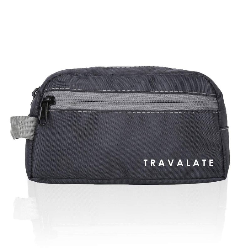 TRAVALATE حقيبة أدوات السفر ® مستلزمات التجميل مجموعة حلاقة للرجال والنساء، حقيبة متعددة الاستخدامات - رمادي - Image 1