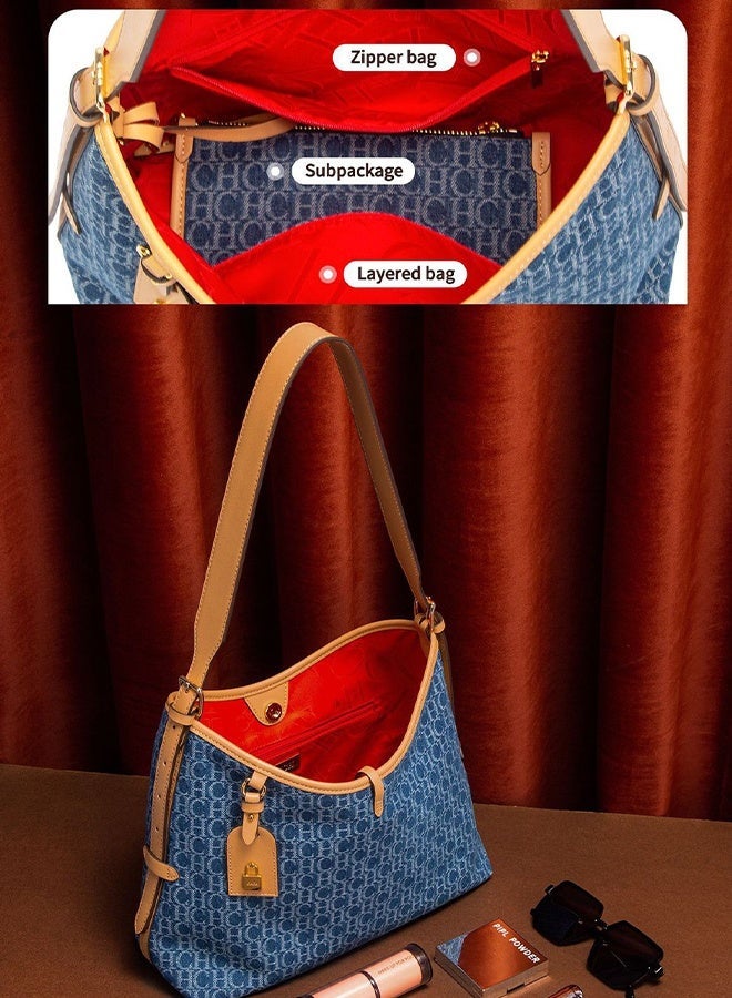 CH CH CHCH New Style Women's Shoulder Bag Trendy And Fashionable Made Of Canvas Material With An Underarm Strap And A Handbag Design - Image 4