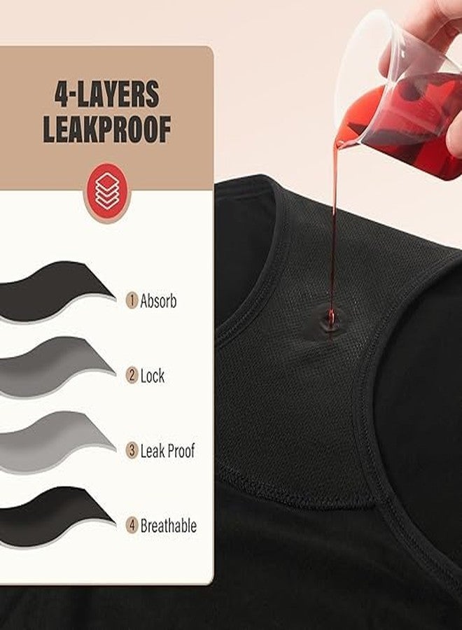 شايبركس ملابس داخلية نسائية من SHAPERX® لسلس البول، مصنوعة من مزيج القطن، مناسبة للارتداء الليلي، مقاومة للتسرب، مثالية للتدفق الغزير، مناسبة لفترة ما بعد الولادة، متوفرة بمقاسات كبيرة (2XL)، عبوة من قطعتين، ألوان متنوعة. - Image 3