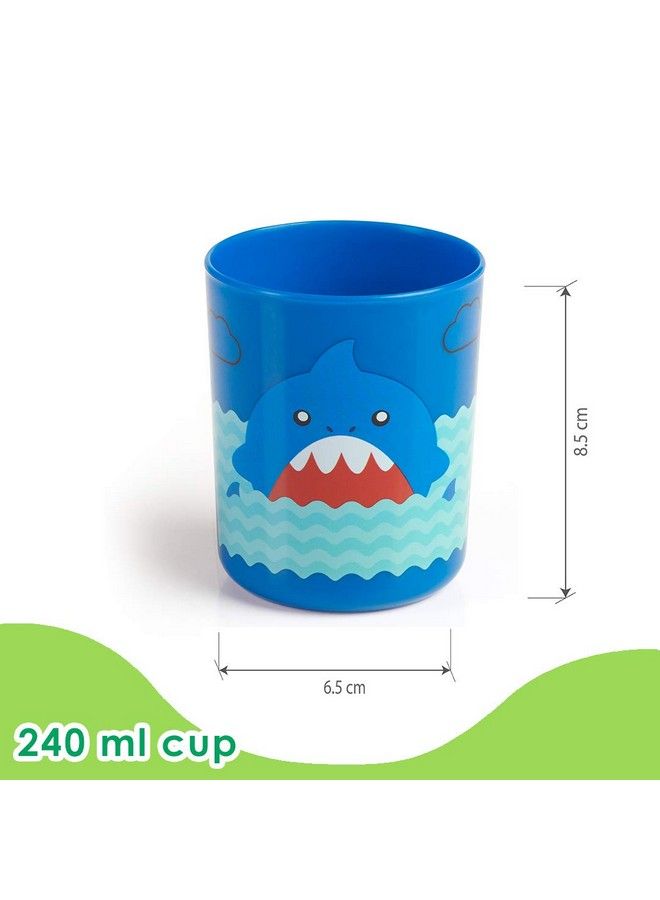 Beebaby Boo Boo Cup For Kids 100% Bpa Free Training Cup Set For Baby;Toddlers Unbreakable 3Pcs Baby Tumbler Glass Set 240 Ml 8 Oz.(Blue & Green 18M+) - Image 5