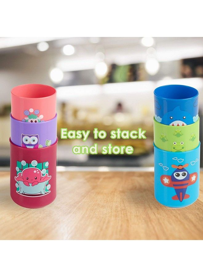 Beebaby Boo Boo Cup For Kids 100% Bpa Free Training Cup Set For Baby;Toddlers Unbreakable 3Pcs Baby Tumbler Glass Set 240 Ml 8 Oz.(Blue & Green 18M+) - Image 4