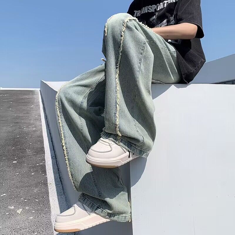 Unisex Classic Denim Jeans Loose Fit Daily Outdoor Wear - Image 4