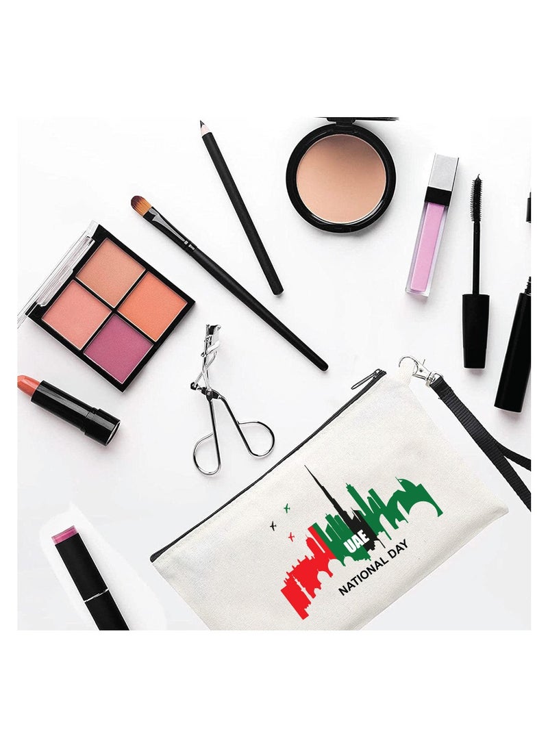 حقيبة مستحضرات التجميل لليوم الوطني لدولة الإمارات العربية المتحدة، حقيبة بسحاب كامل - احتفل بهدية اليوم الوطني لدولة الإمارات العربية المتحدة للمرأة - Image 2