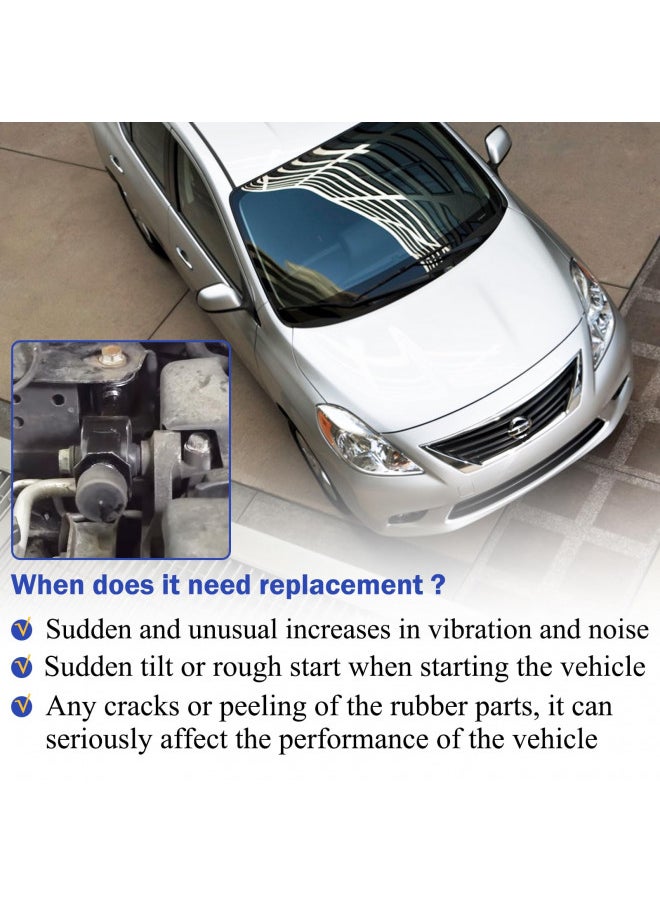X4XZ A4320 Front Right Upper Mount Engine Motor Engine Mount for 2009-2014 Nissan Cube 2007-2012 Versa 2007-2018 TIIDA 1.8L 11350EL00A  - Image 3