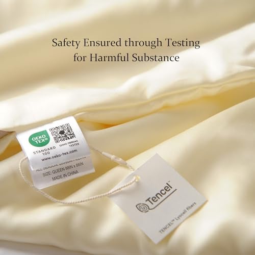CUDDLE DREAMS Silk Comforter with Tencel™ Lyocell Cover, Natural, Breathable, Cooling, Midweight for All-Season (Butter Ivory, King) - Image 3
