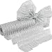 HUIHUANG Silver Glitter Christmas Tree Ribbon 10 Inch Wide Mesh Fabric 10 Yards for Tree Decorations Garlands Large Bows Box Wrapping - Image 2