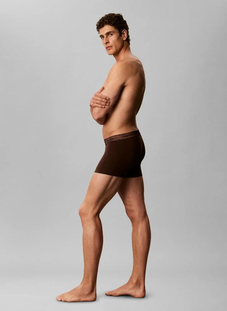 Calvin Klein  3 Pack Trunks - Icon Cotton Stretch for Men | Best Price UAE