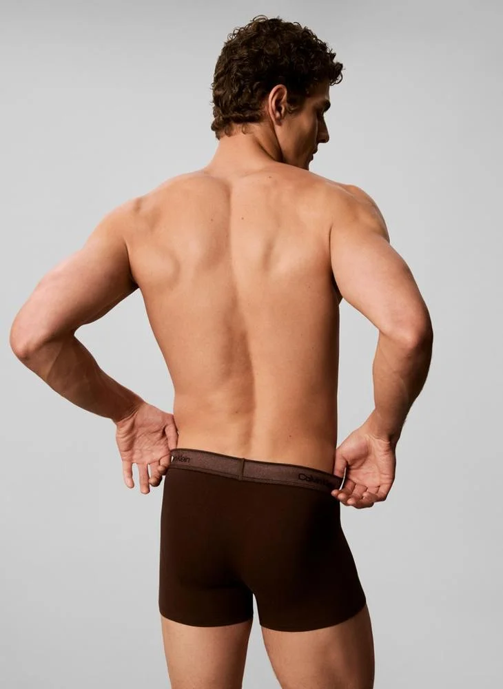 Calvin Klein  3 Pack Trunks - Icon Cotton Stretch for Men | Best Price UAE