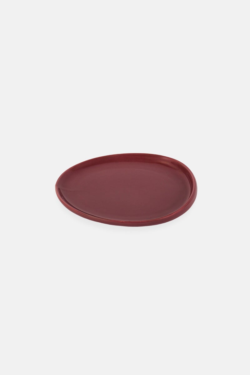 Shallow Shinny Dessert Plate, Mauve - Image 1