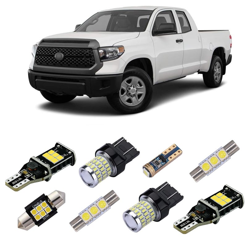 iBrightstar Super Bright Canbus LED Bulbs Package Kit fit for Toyota Tundra 2014-2019 Interior Lights + License Plate Lights + Cargo Lights + Back Up Reverse Lights, Xenon White - Image 1