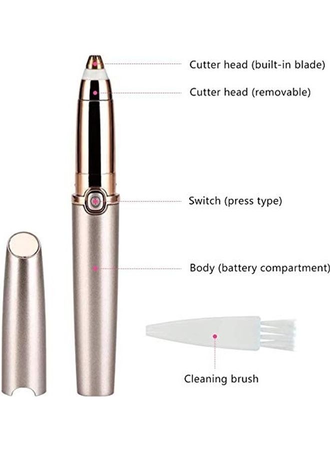 Electric Eyebrow Epilator Gold - Image 5