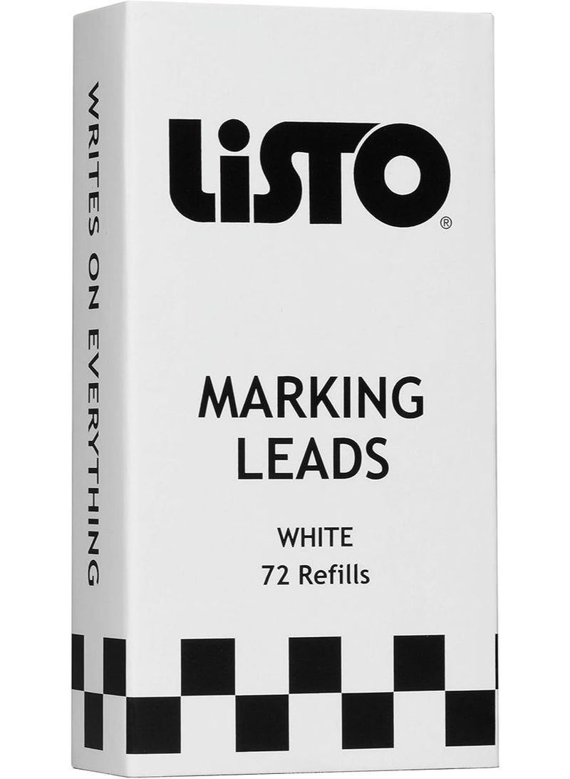 Listo 162 Marking Pencils Refill - White, Box of 72, Grease Pencils/China Marking Pencils/Wax Pencils - Image 1