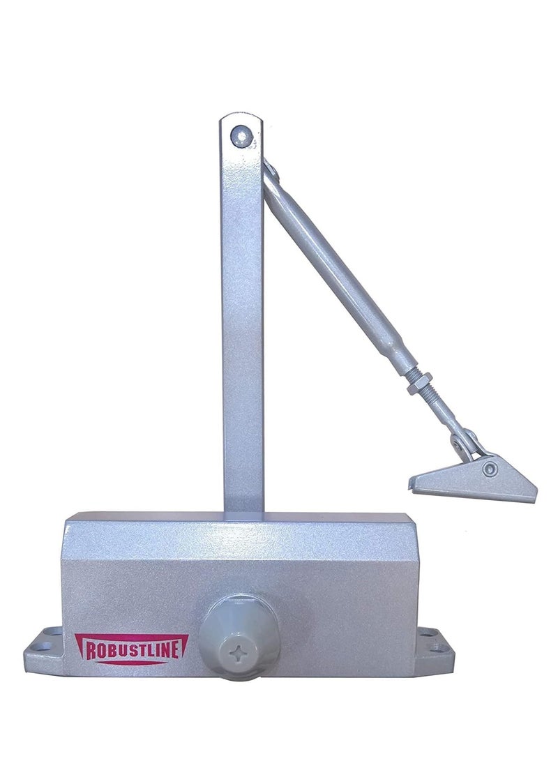 ROBUSTLINE Robustline Heavy Duty Door Closer For Home and Commercial use- 5 YEARS WARRANTY - (1102 - Silver, Door Weight Capacity 25Kg - 45Kg)  - Image 1