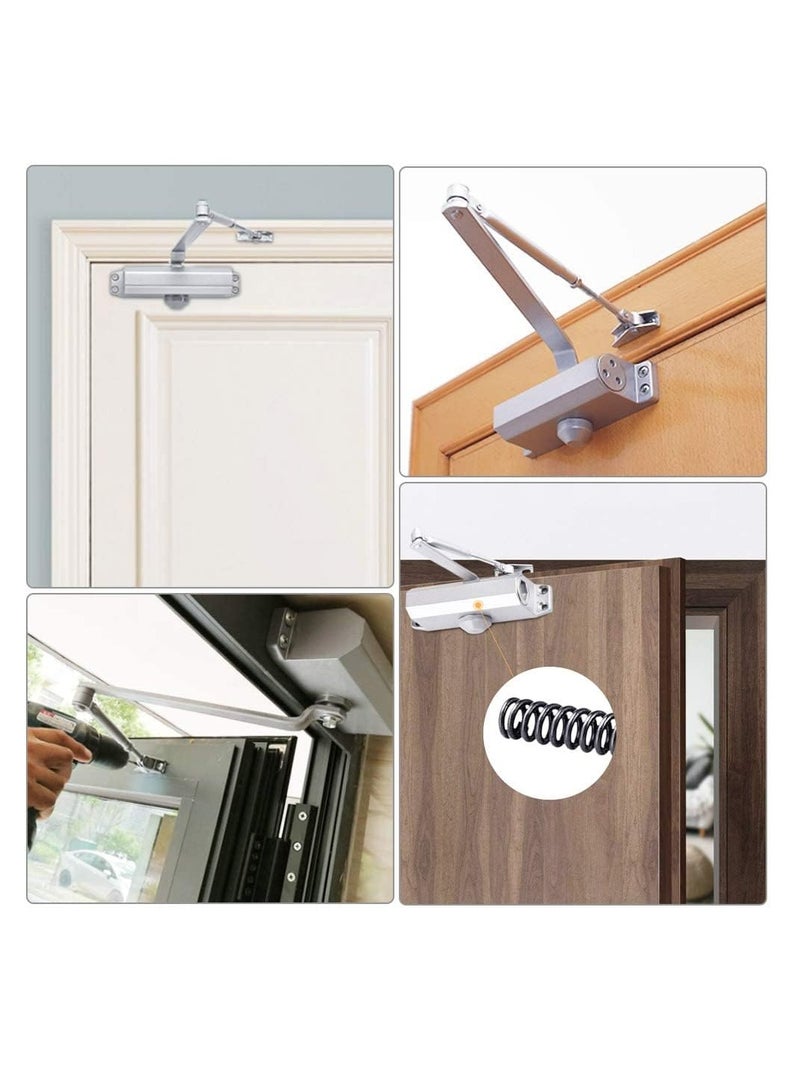ROBUSTLINE Robustline Heavy Duty Door Closer For Home and Commercial use- 5 YEARS WARRANTY - (1102 - Silver, Door Weight Capacity 25Kg - 45Kg)  - Image 2
