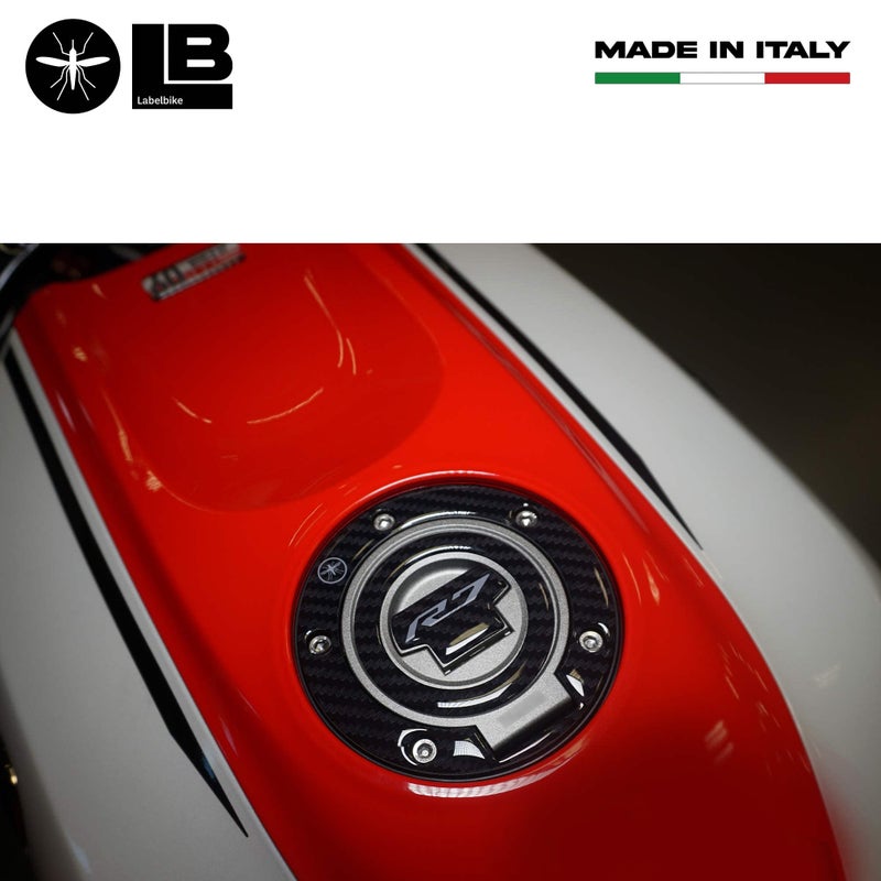 labelbike ليبل بايك - زخرفة ملصق ريزين ثلاثي الأبعاد وحماية غطاء وقود الدراجة النارية متوافق مع ياماها R7 2021-2024 - Image 2
