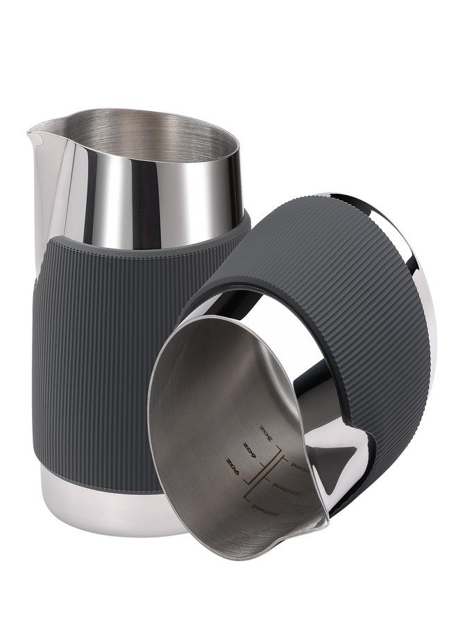 Normcore Handleless Milk Frothing Jug, Milk Pitcher 15.2 oz, Milk Frother Steamer Cup Stainless Steel Espresso Cup, Sharp Spout, Silver, 450 ml - Image 1